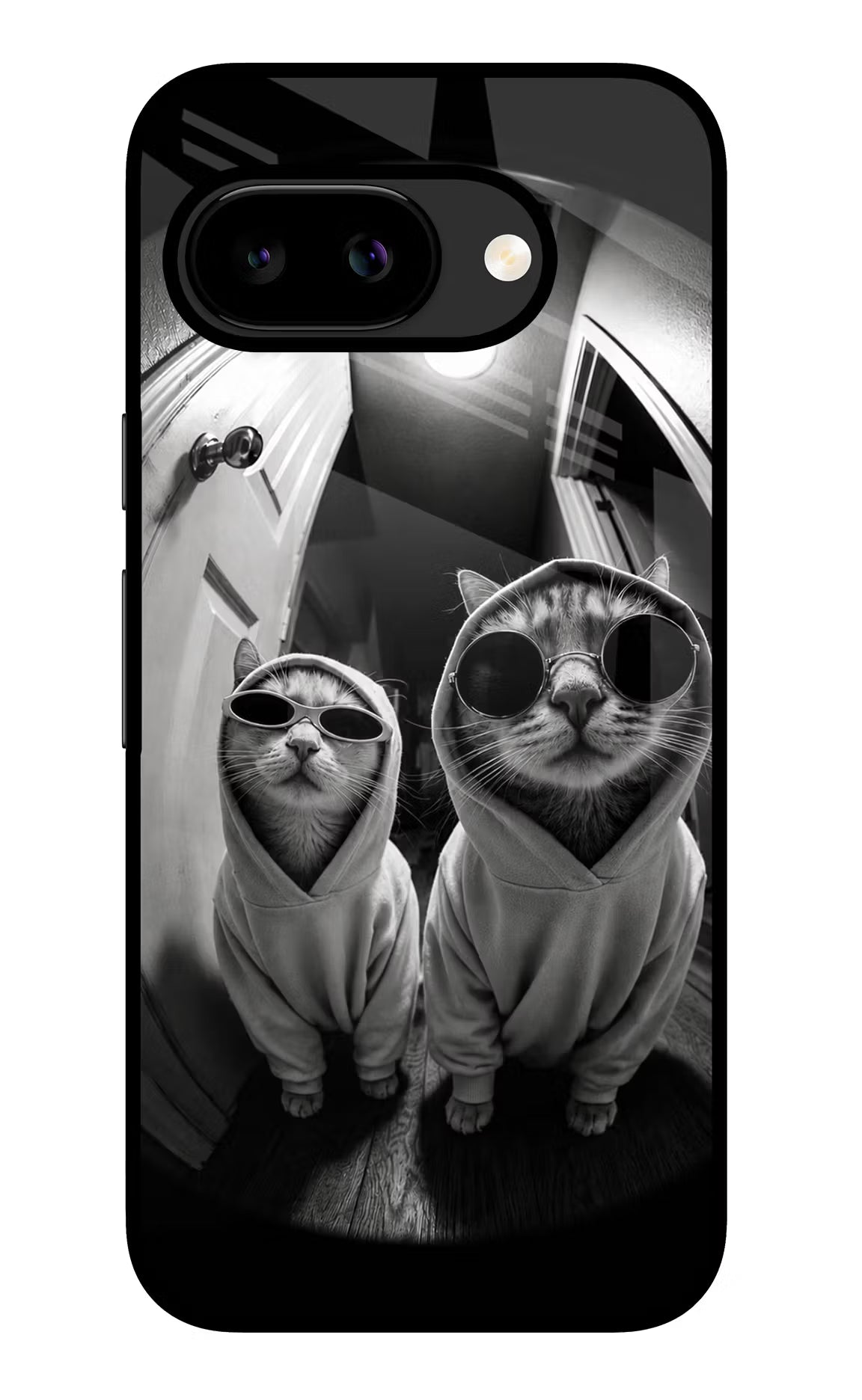 Hood Cats Google Pixel 9a Back Cover Glass Case - Hello Swanky