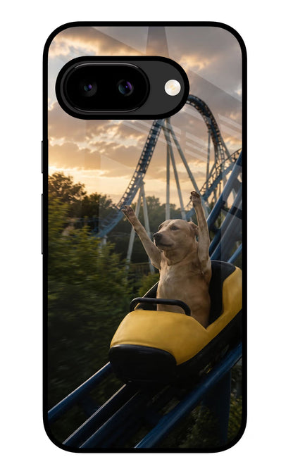 Rollercoaster Dog Google Pixel 9a Back Cover Glass Case - Hello Swanky