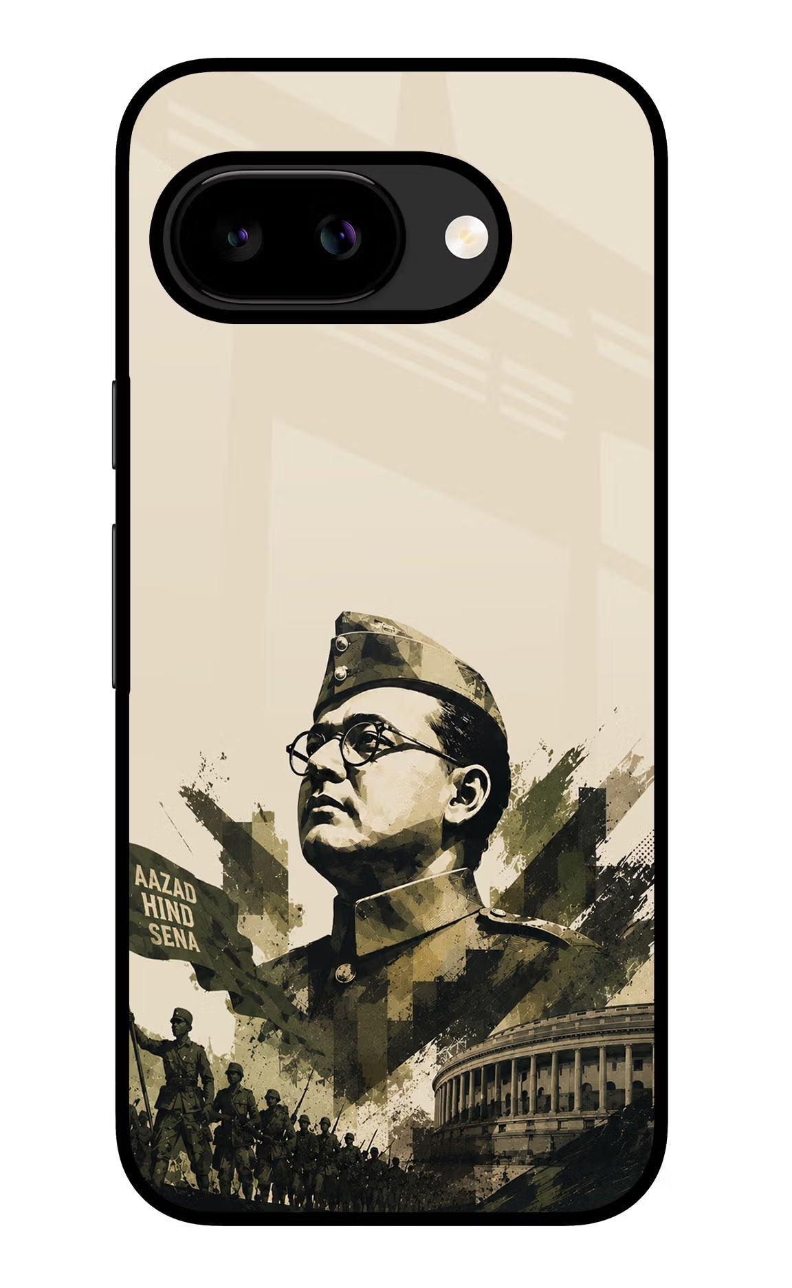 Netaji Rising Google Pixel 9a Back Cover Glass Case - Hello Swanky