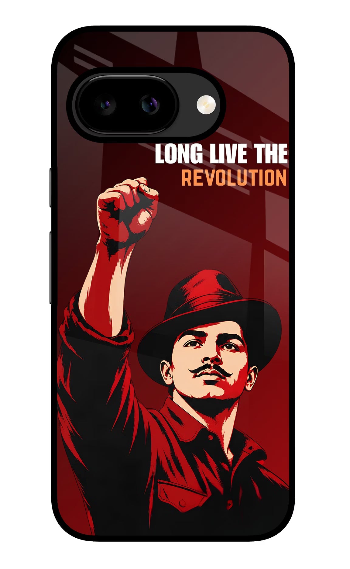 Bhagat Singh Revolution Google Pixel 9a Back Cover Glass Case - Hello Swanky