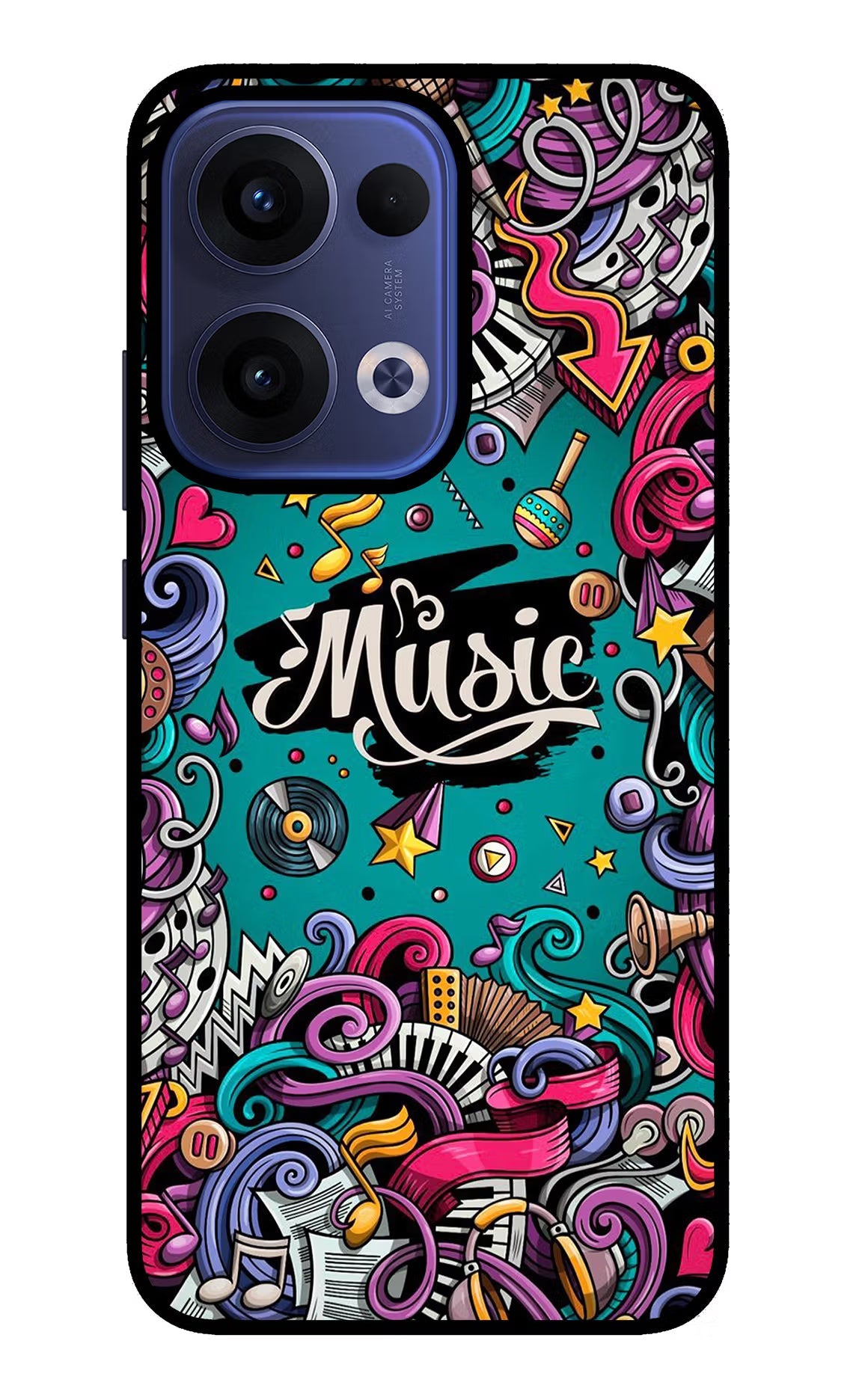 Music Graffiti Oppo Reno13 5G Back Cover