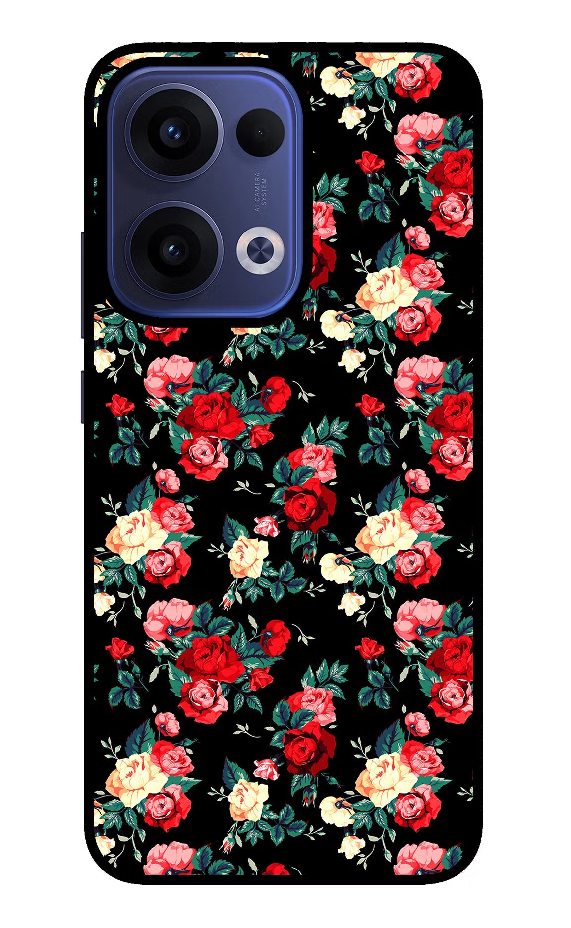 Rose Pattern Oppo Reno13 5G Back Cover