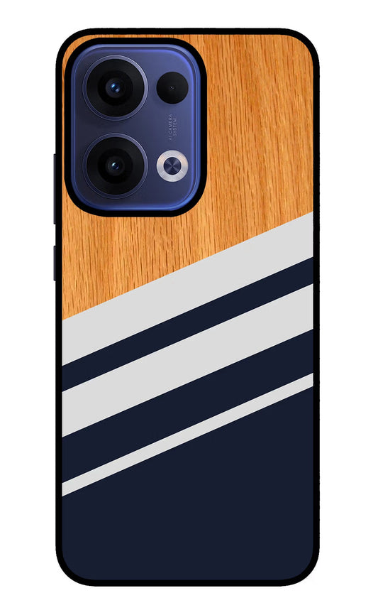 Blue and white wooden Oppo Reno13 5G Back Cover