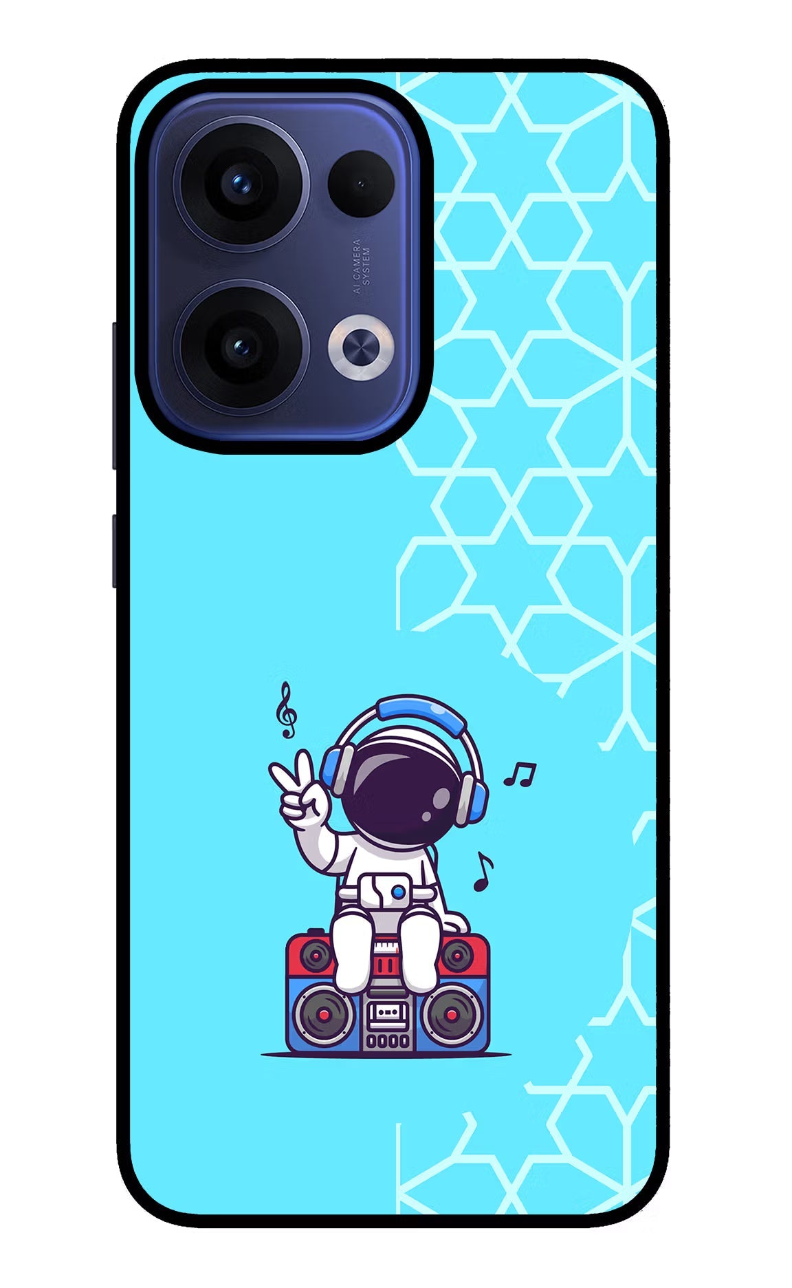 Cute Astronaut Chilling Oppo Reno13 5G Back Cover