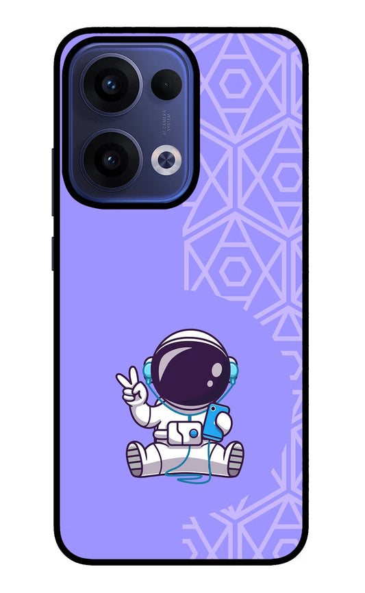 Cute Astronaut Chilling Oppo Reno13 5G Back Cover