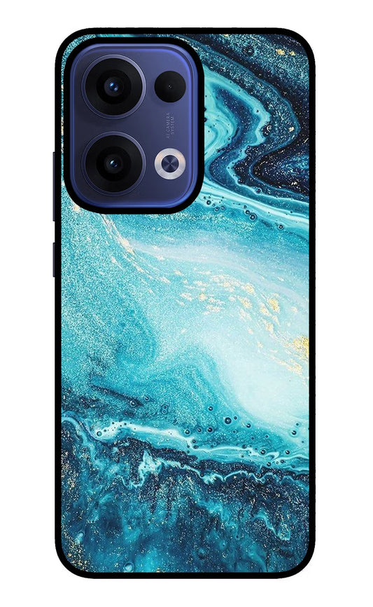 Blue Glitter Marble Oppo Reno13 5G Back Cover