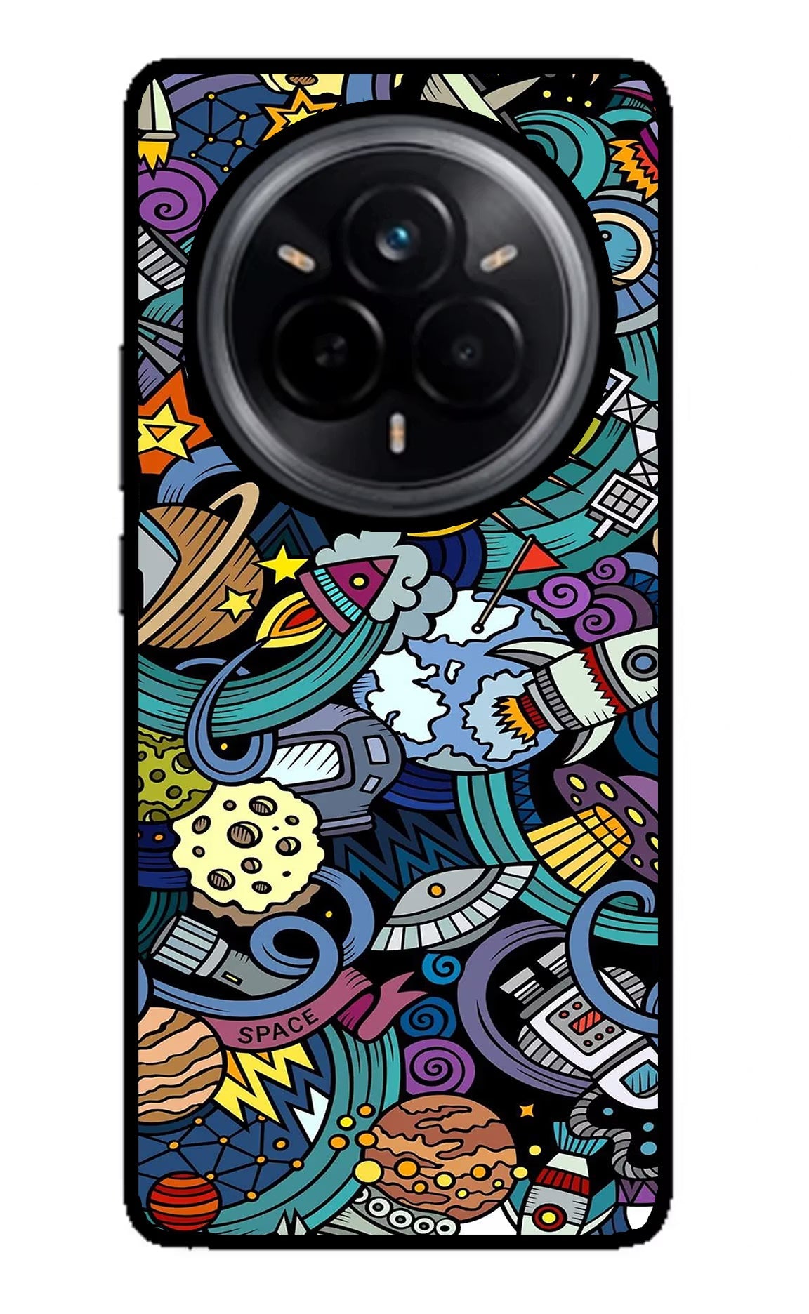 Space Abstract Realme 14 Pro 5G Glass Case