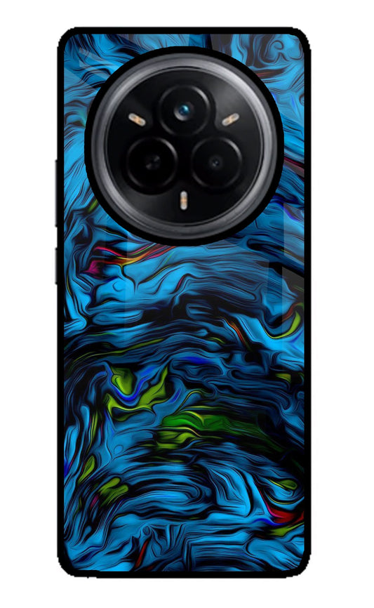 Dark Blue Abstract Realme 14 Pro 5G Glass Case