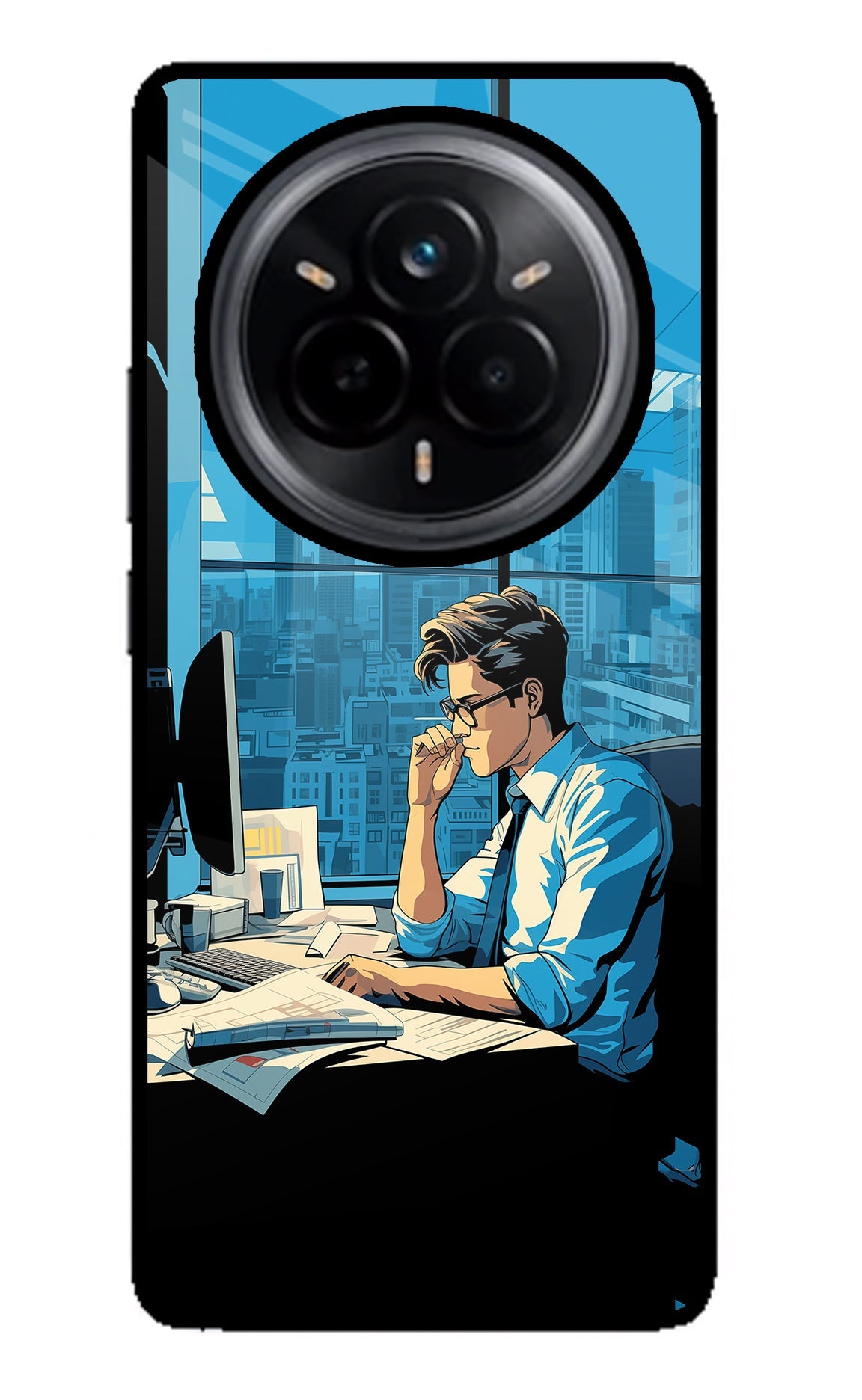 Focused Hustler (AI Generated) Realme 14 Pro 5G Glass Case