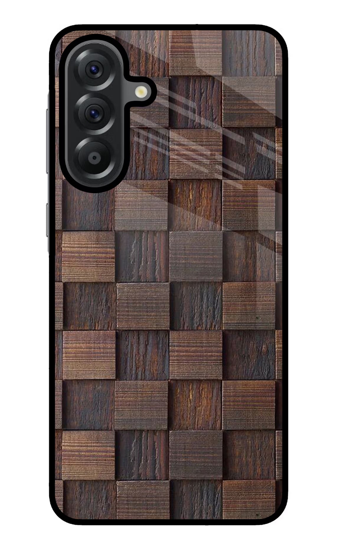 Wooden Cube Design Samsung A56 5G Glass Case