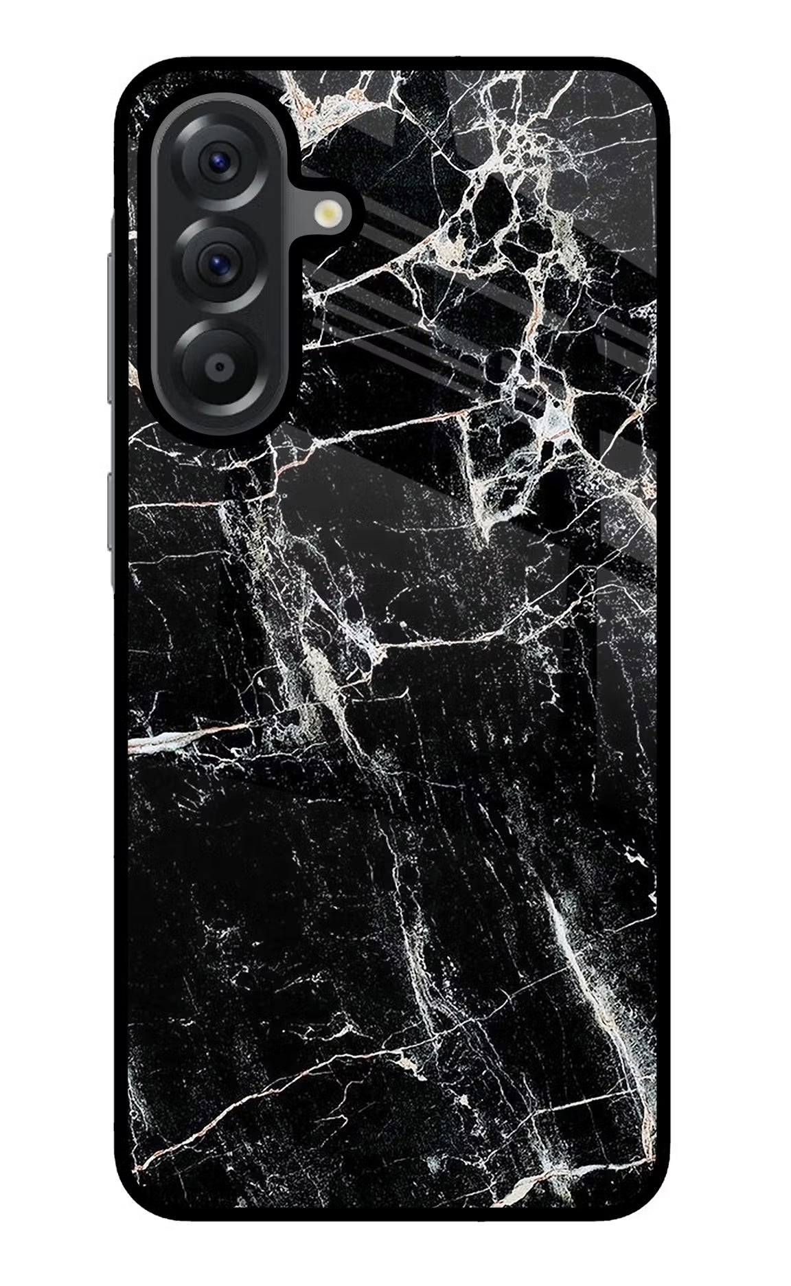 Black Marble Texture Samsung A56 5G Glass Case