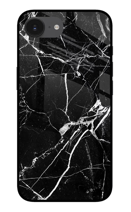 Black Marble Pattern iPhone 16e Back Cover