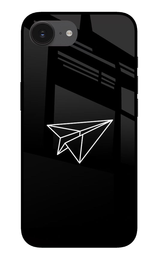 Paper Plane White iPhone 16e Glass Case