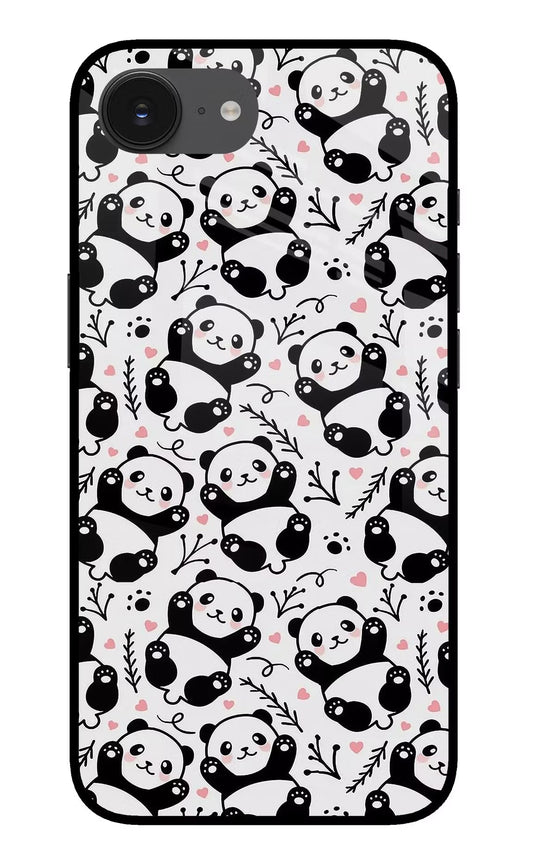 Cute Panda iPhone 16e Glass Case