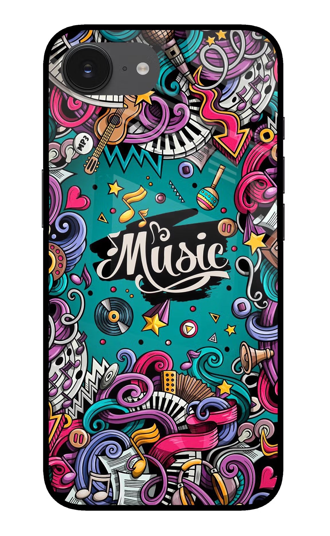 Music Graffiti iPhone 16e Back Cover
