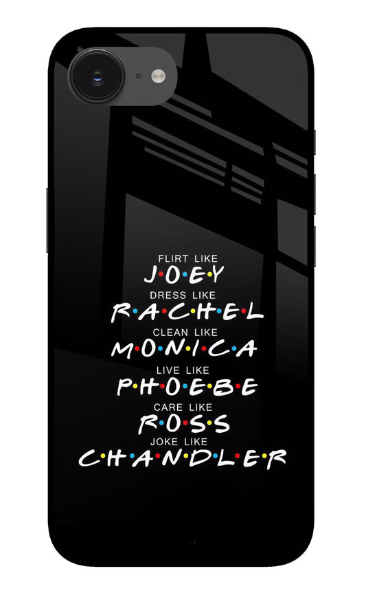 FRIENDS Character iPhone 16e Glass Case