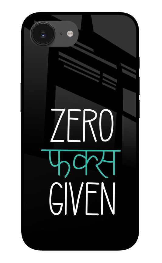 Zero Fucks Given iPhone 16e Glass Case