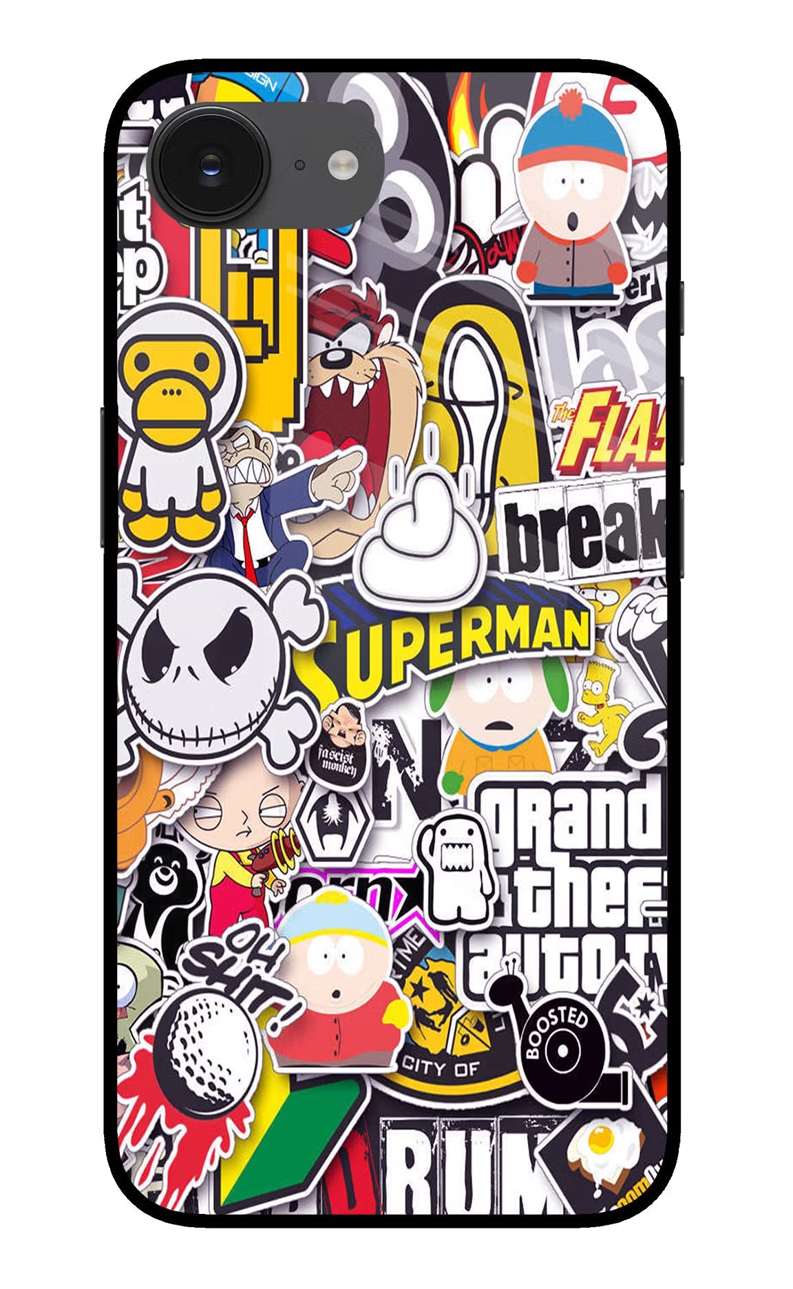 Sticker Bomb iPhone 16e Glass Case