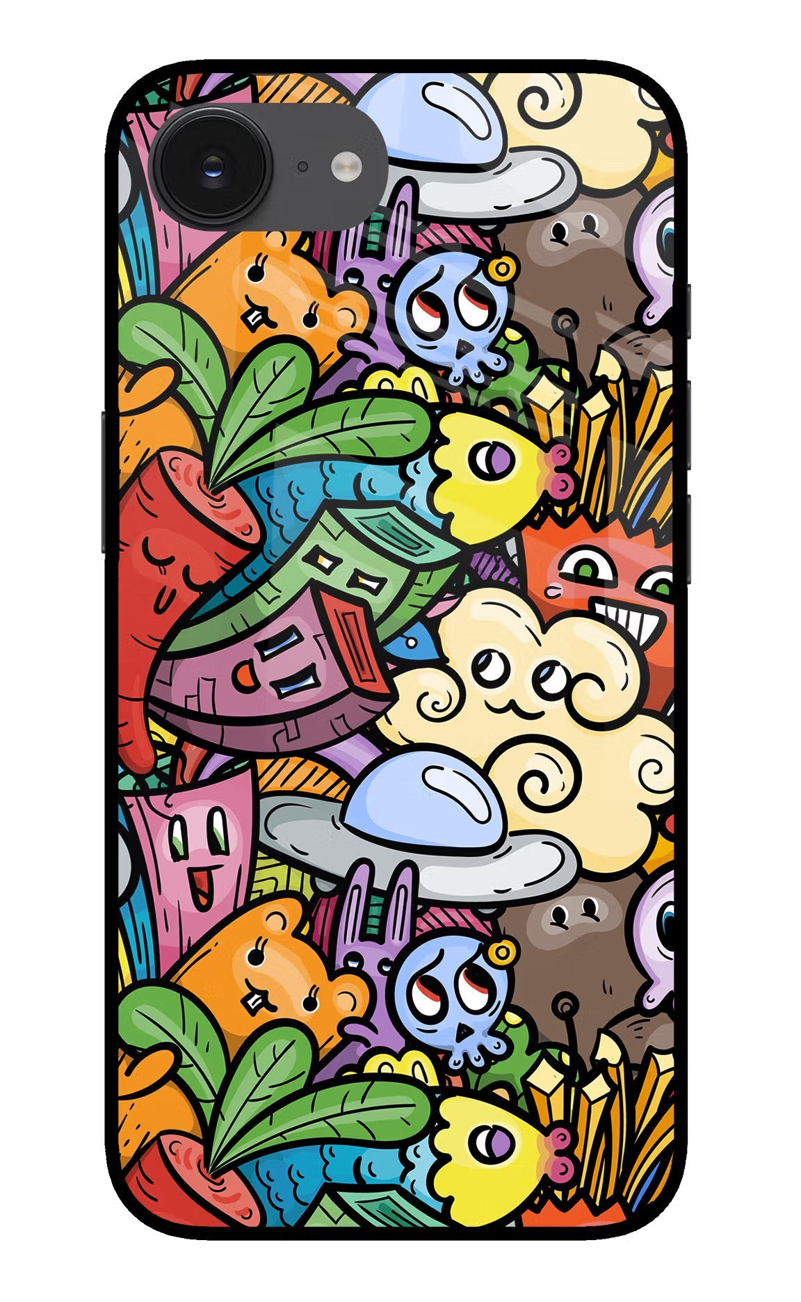 Veggie Doodle iPhone 16e Back Cover