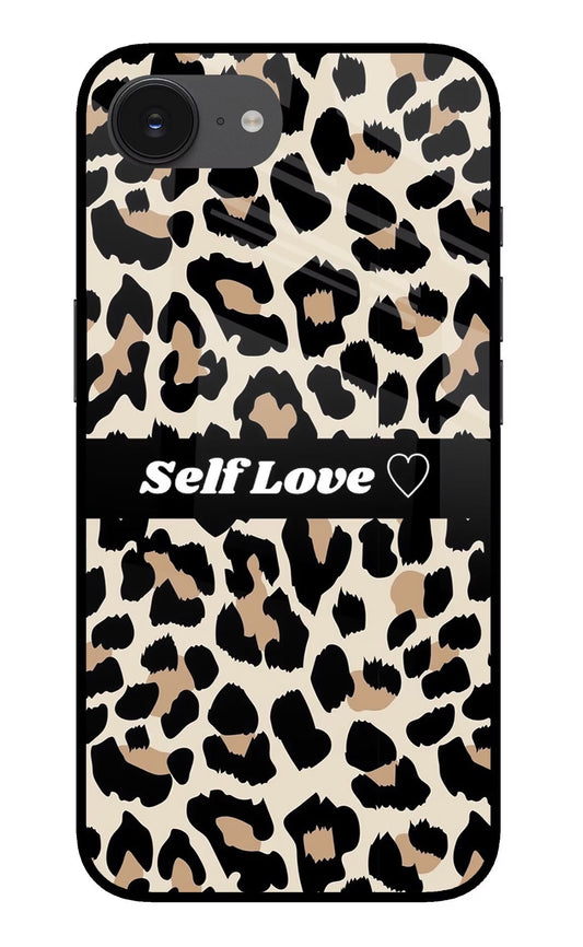 Leopard Print Self Love iPhone 16e Back Cover