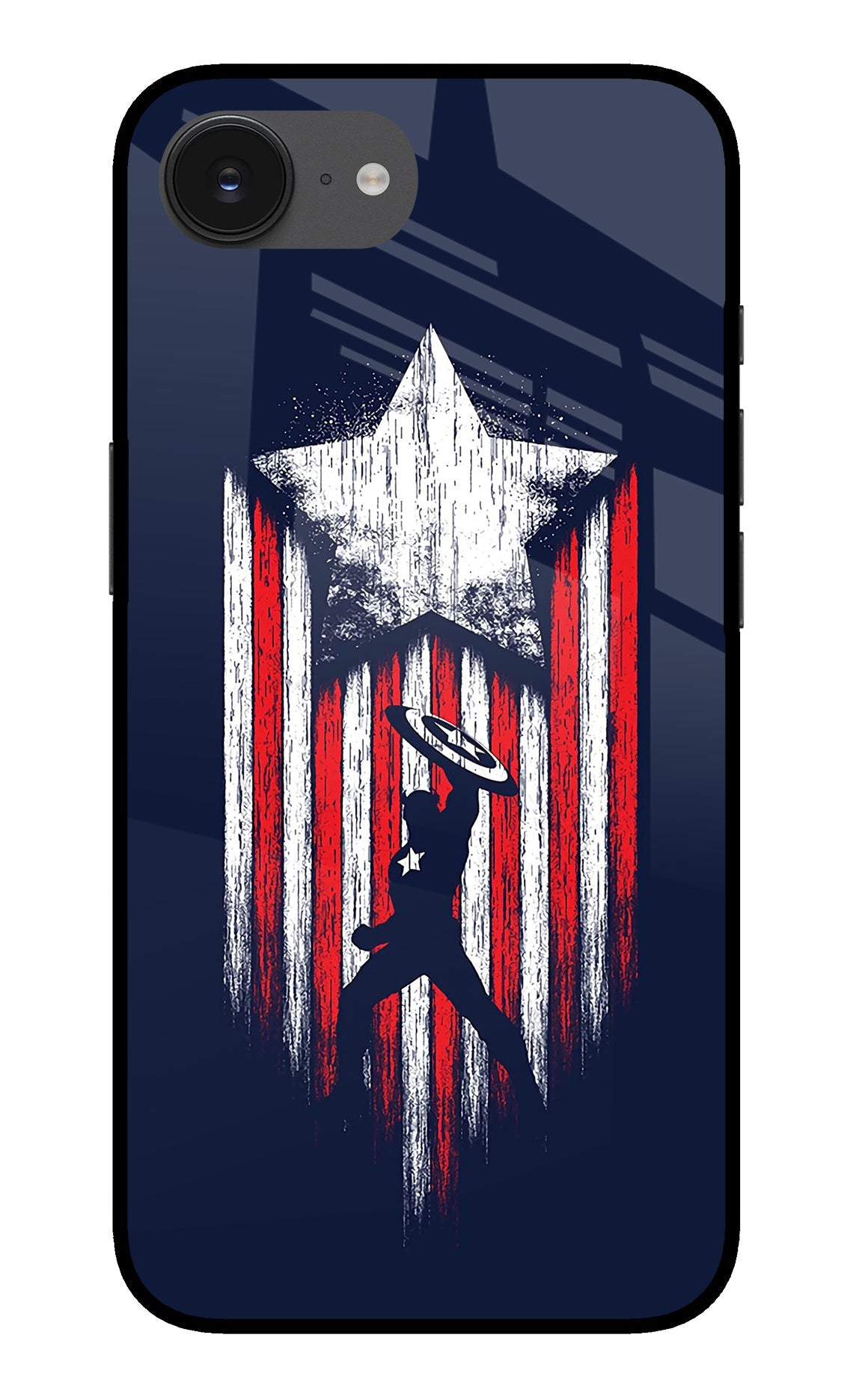 Captain America Marvel Art iPhone 16e Back Cover