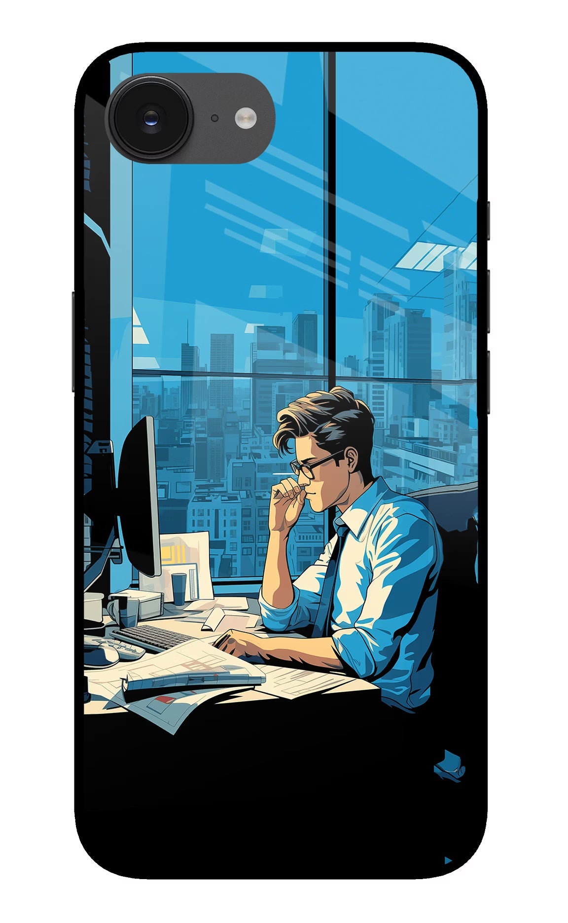Focused Hustler (AI Generated) iPhone 16e Back Cover