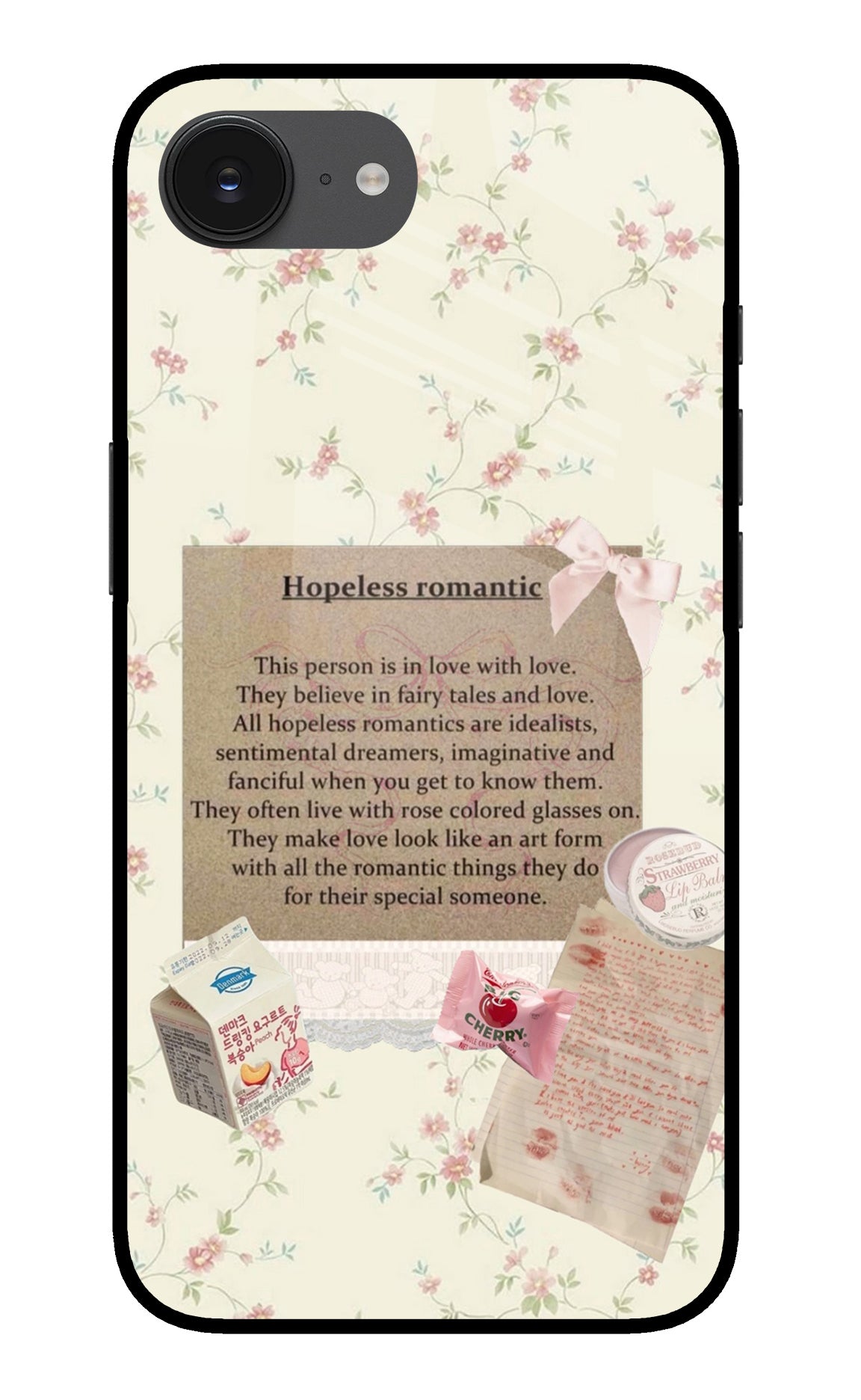 Hopeless Romantic iPhone 16e Back Cover