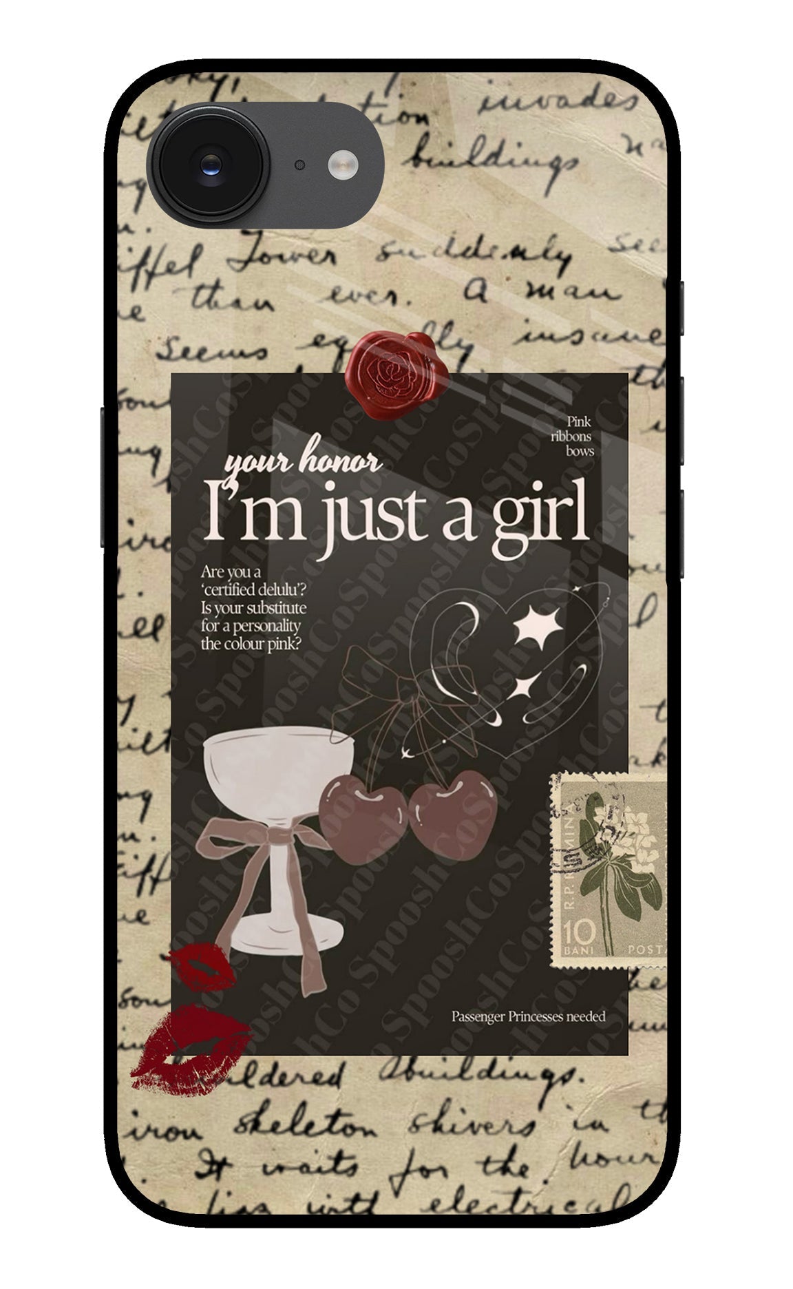 I am just a girl iPhone 16e Back Cover