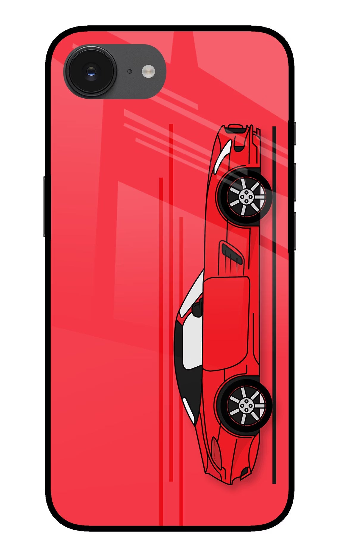 Red Velocity iPhone 16e Back Cover