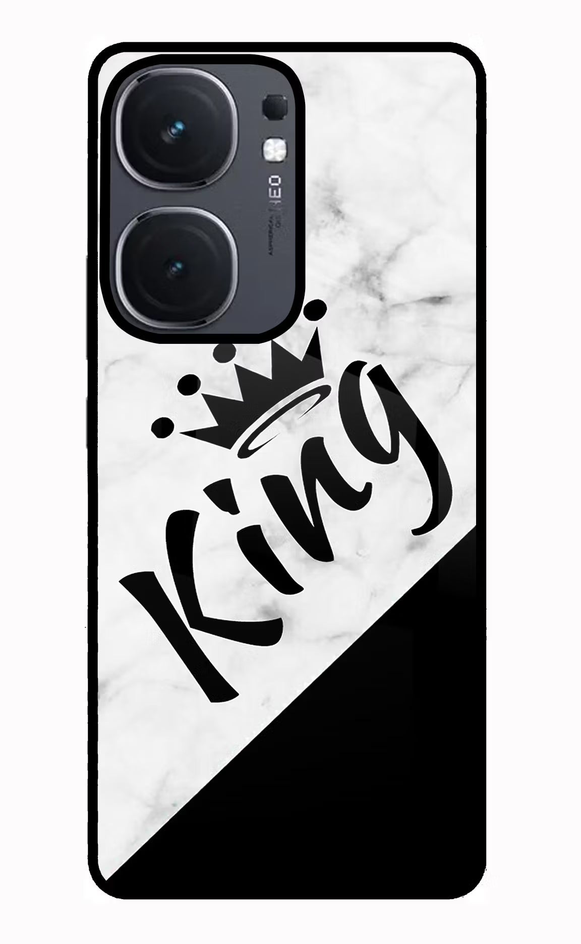 King iQOO Neo 9 Back Cover Glass Case - Hello Swanky