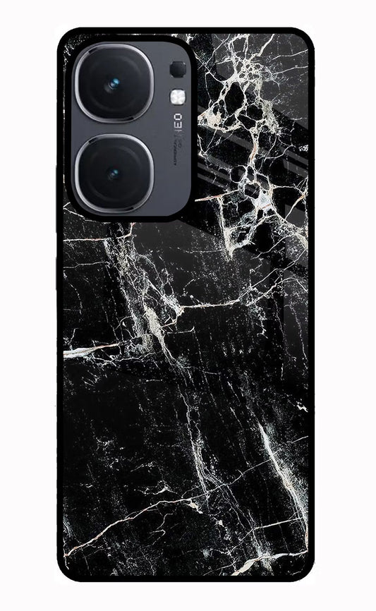 Black Marble Texture iQOO Neo 9 Back Cover Glass Case - Hello Swanky