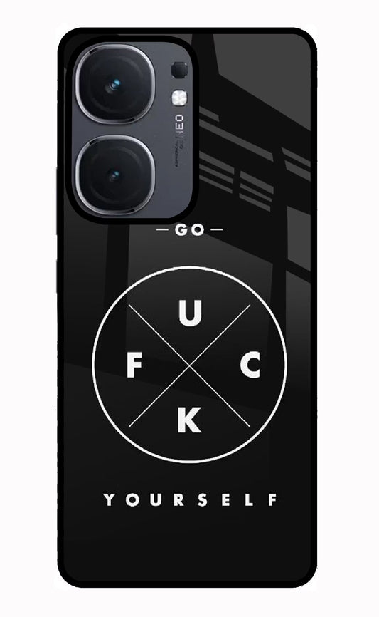 Go Fuck Yourself iQOO Neo 9 Back Cover Glass Case - Hello Swanky