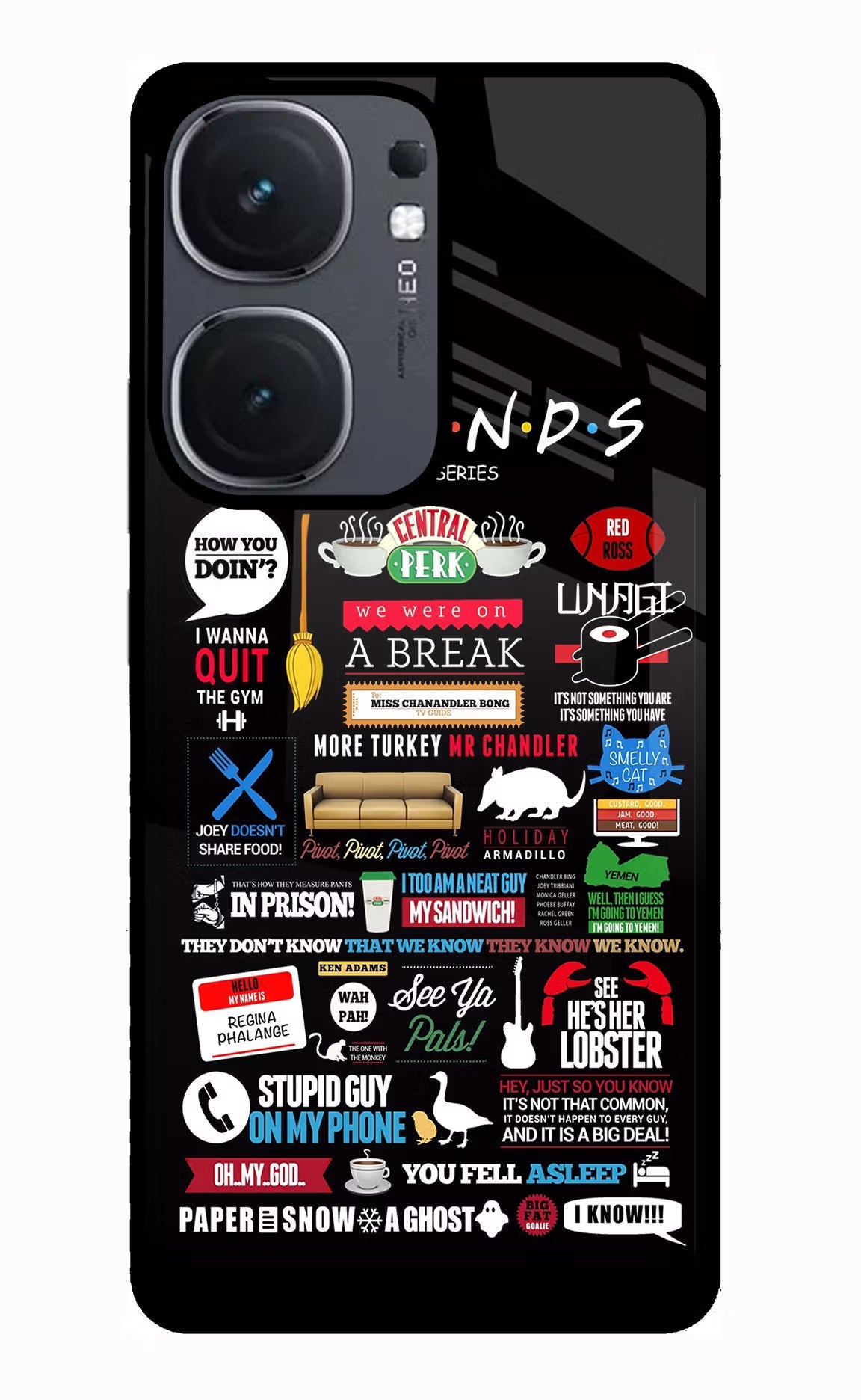 FRIENDS iQOO Neo 9 Back Cover Glass Case - Hello Swanky