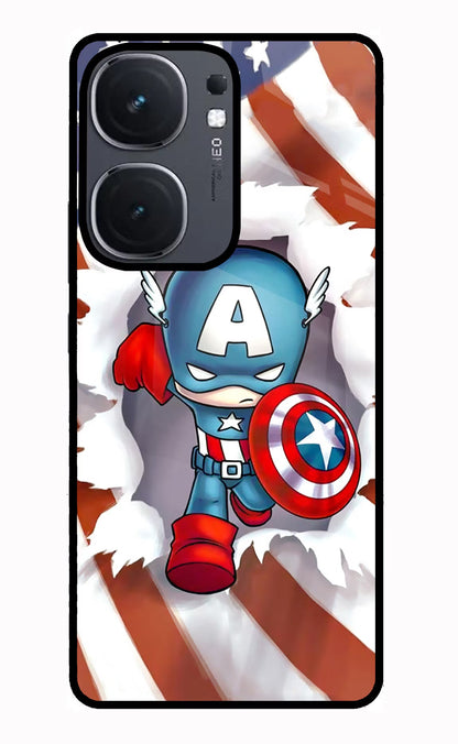 Captain America iQOO Neo 9 Back Cover Glass Case - Hello Swanky
