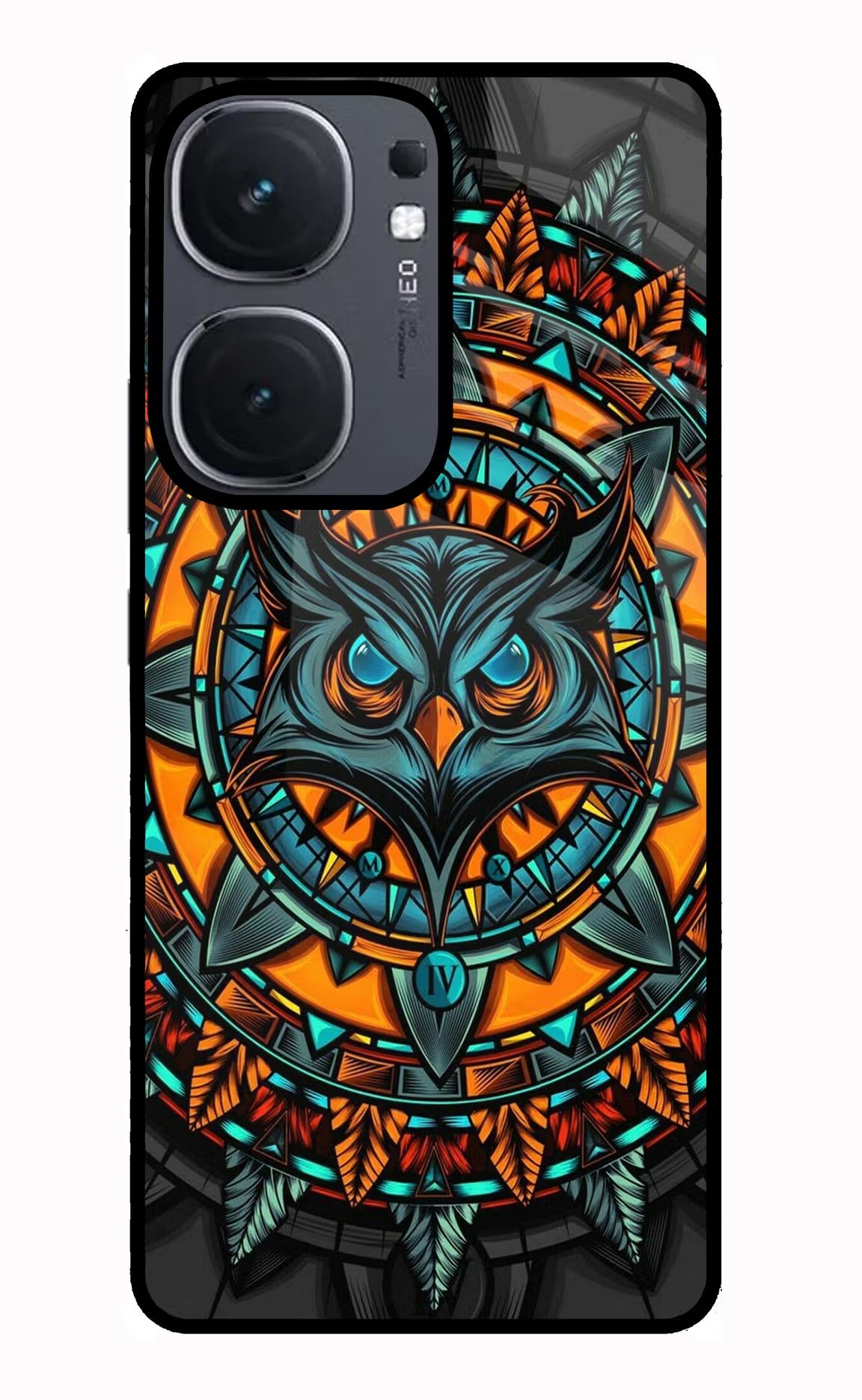 Angry Owl Art iQOO Neo 9 Back Cover Glass Case - Hello Swanky