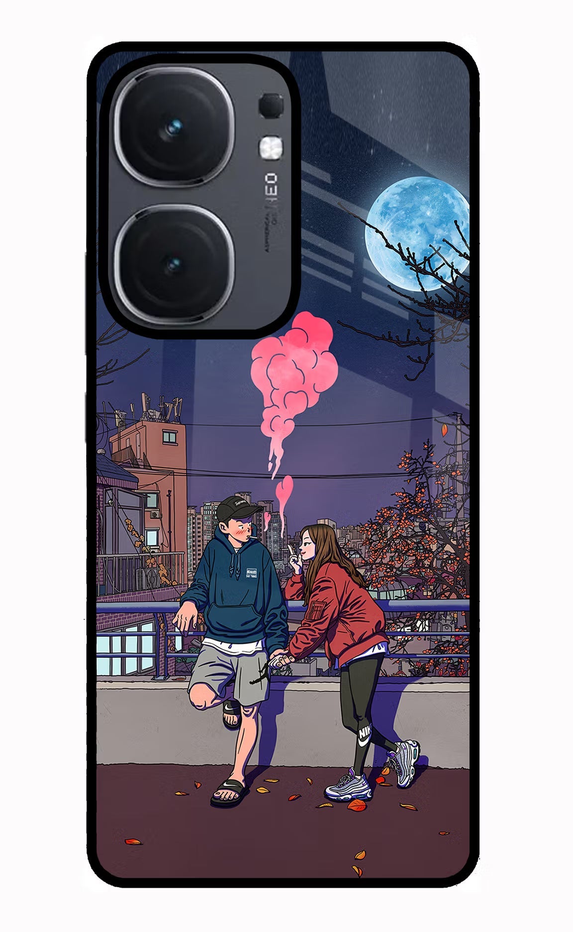 Chilling Couple iQOO Neo 9 Back Cover Glass Case - Hello Swanky