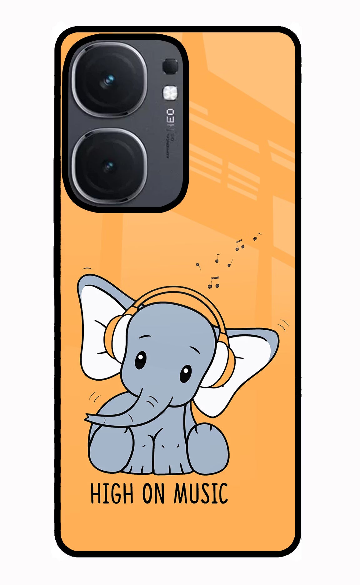 High On Music iQOO Neo 9 Back Cover Glass Case - Hello Swanky