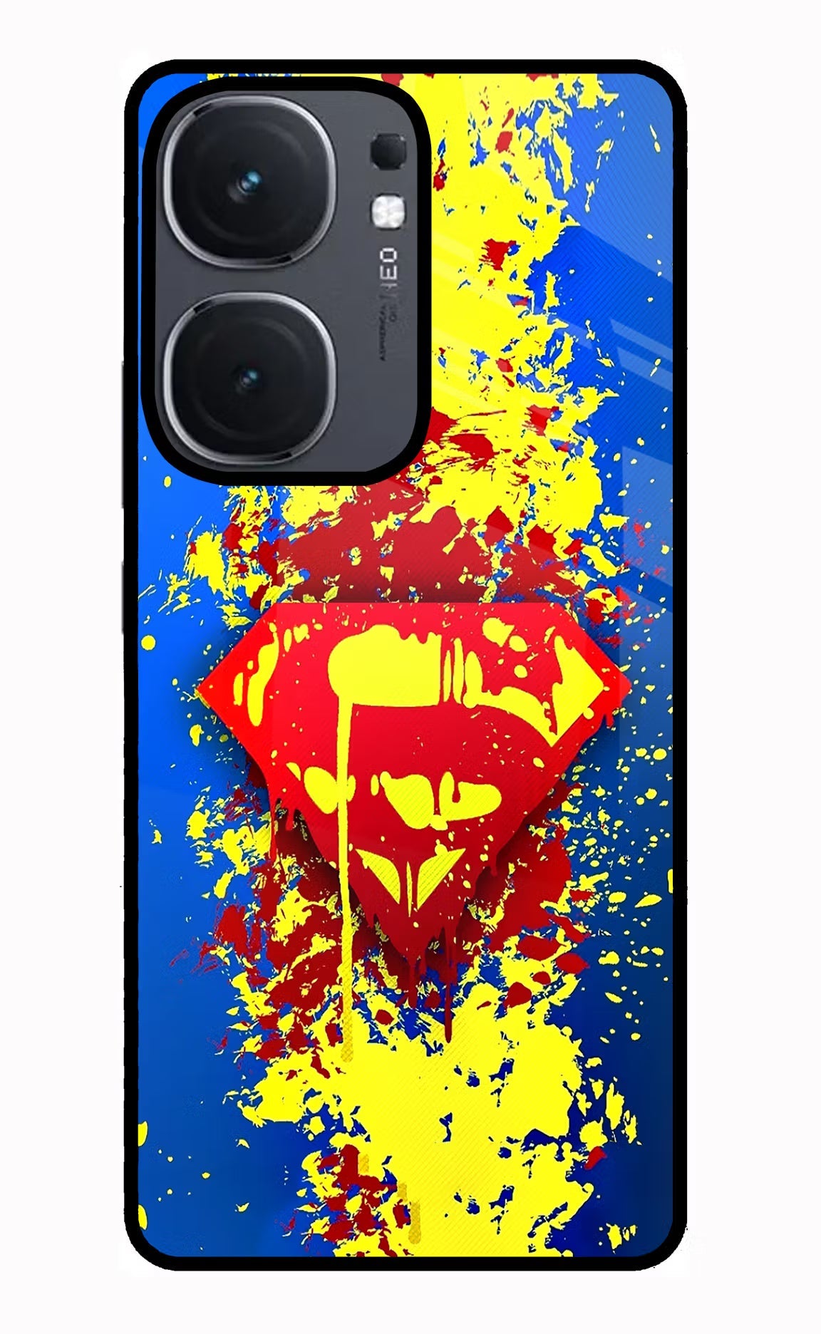 Superman Logo iQOO Neo 9 Back Cover Glass Case - Hello Swanky
