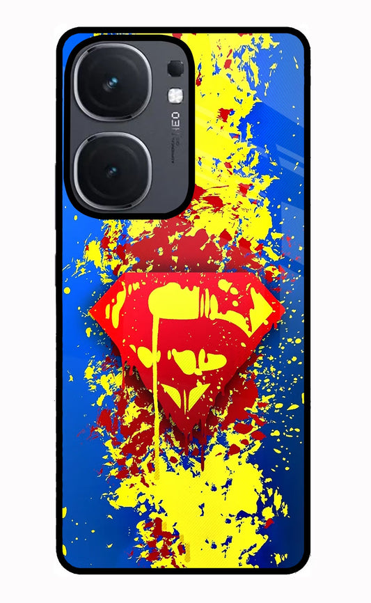 Superman Logo iQOO Neo 9 Back Cover Glass Case - Hello Swanky