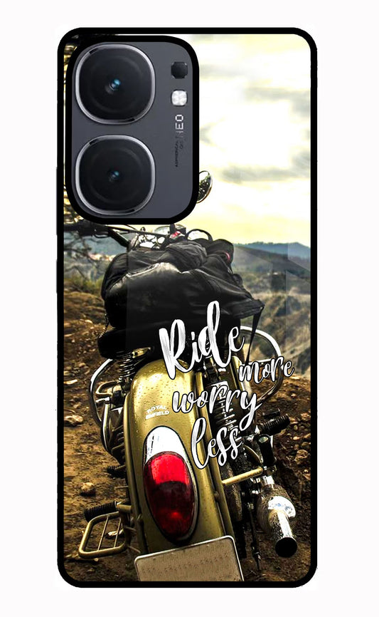 Ride More Worry Less iQOO Neo 9 Back Cover Glass Case - Hello Swanky