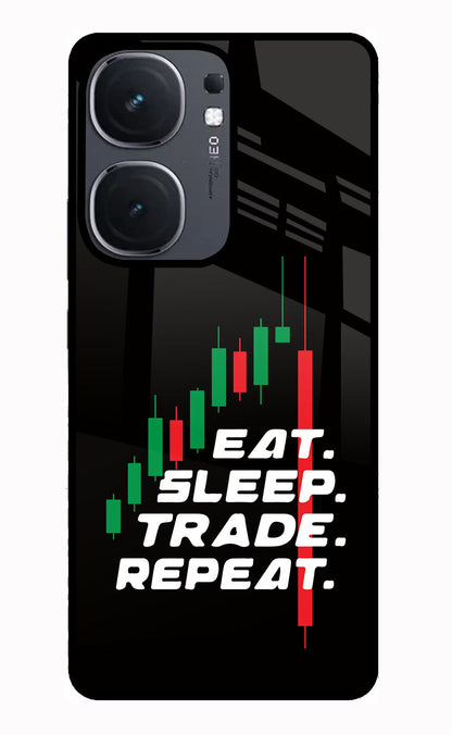 Eat Sleep Trade Repeat iQOO Neo 9 Back Cover Glass Case - Hello Swanky