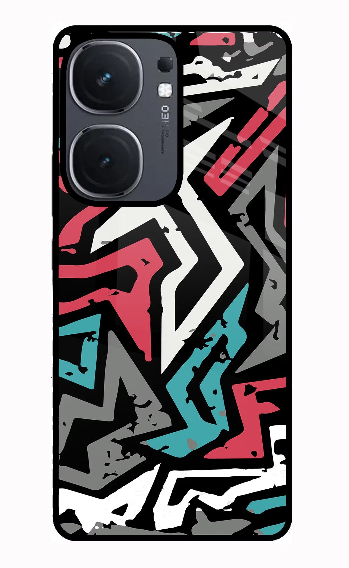 Geometric Graffiti iQOO Neo 9 Back Cover Glass Case - Hello Swanky