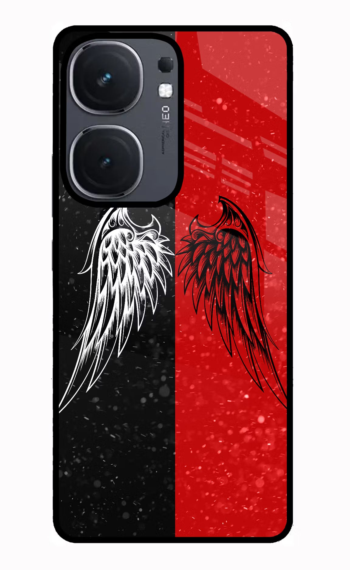 Wings iQOO Neo 9 Back Cover Glass Case - Hello Swanky