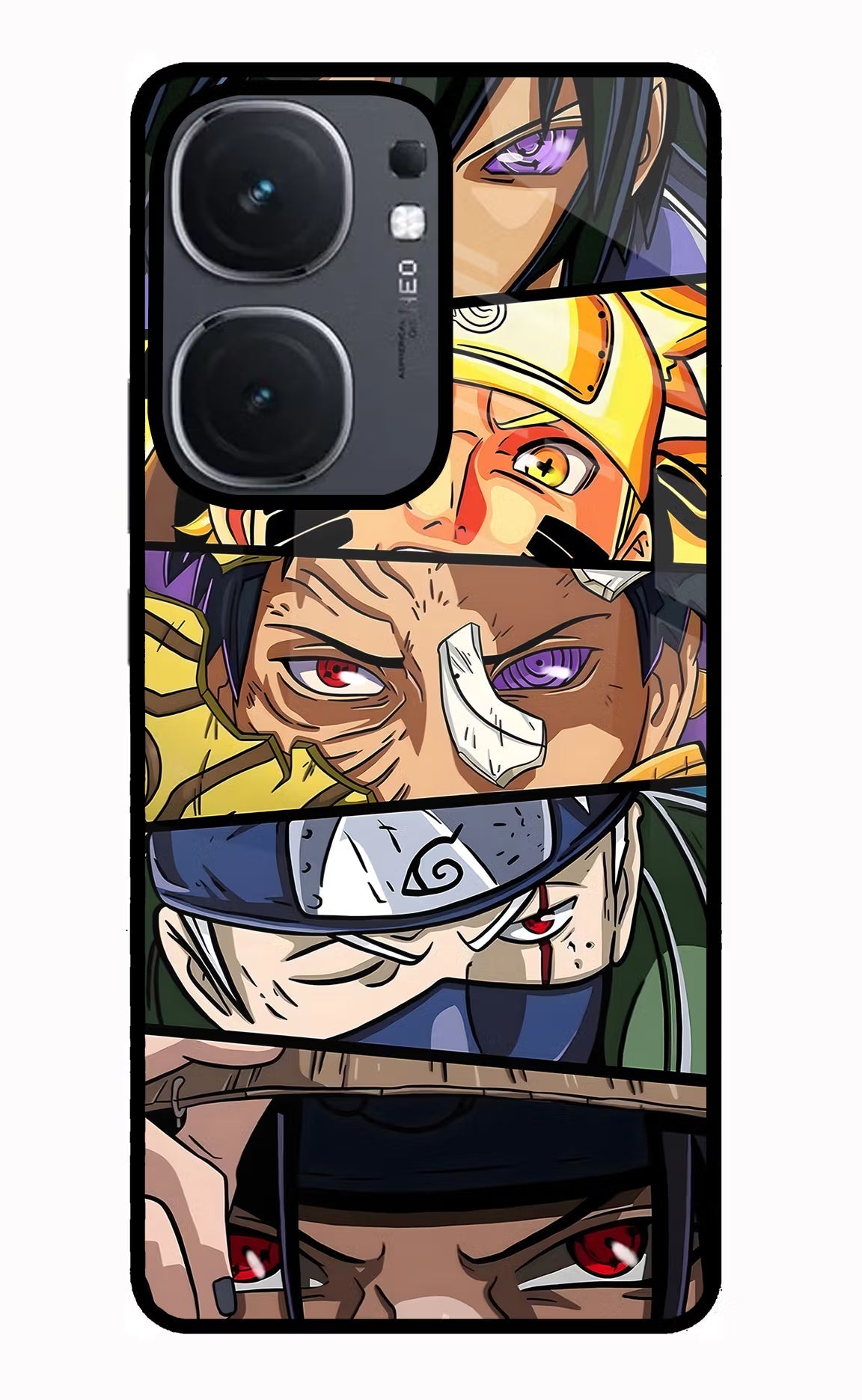 Naruto Character iQOO Neo 9 Back Cover Glass Case - Hello Swanky