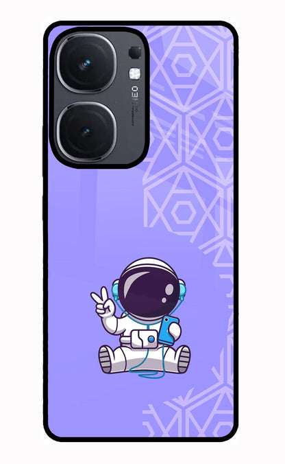 Cute Astronaut Chilling iQOO Neo 9 Back Cover Glass Case - Hello Swanky