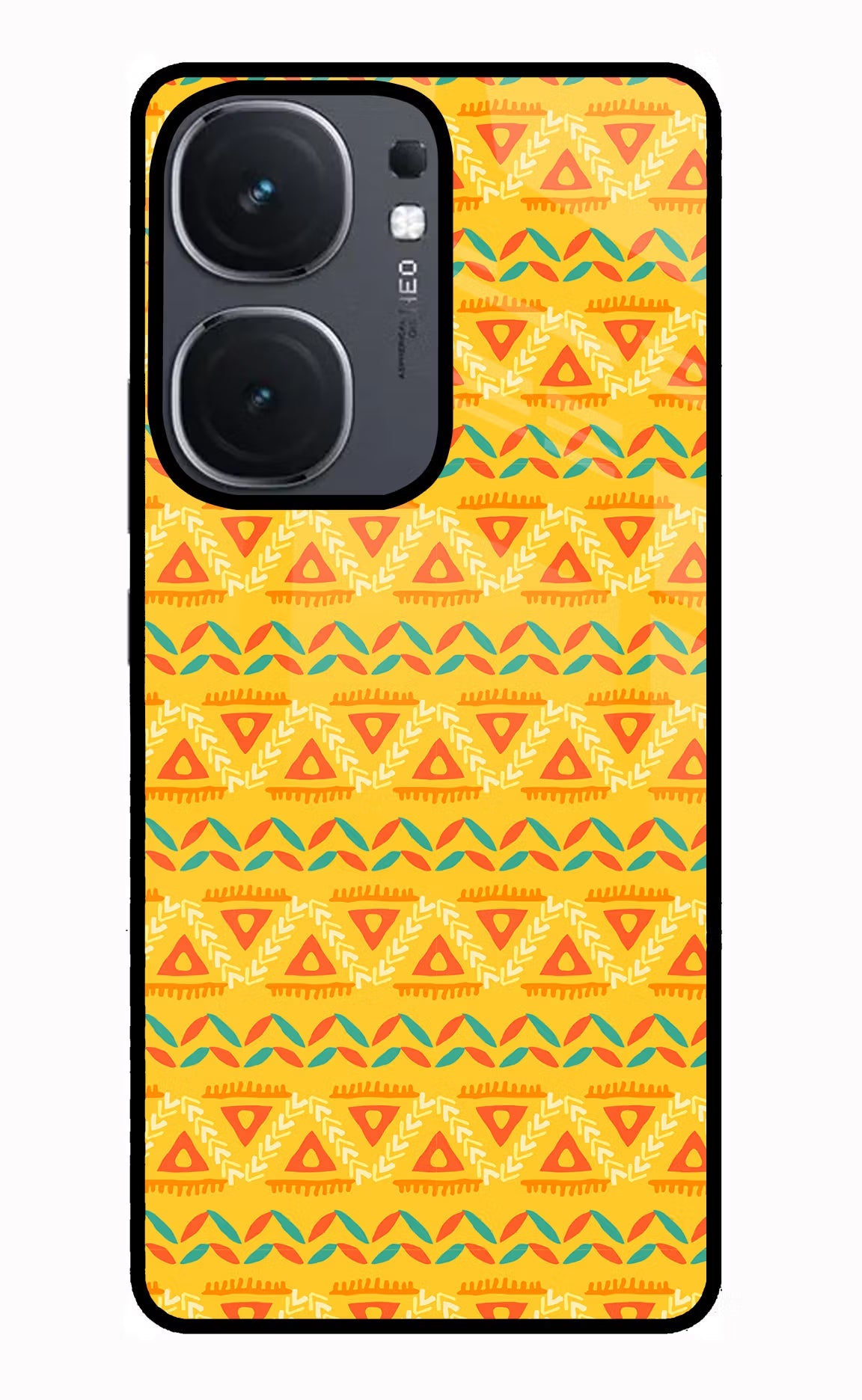 Tribal Pattern iQOO Neo 9 Back Cover Glass Case - Hello Swanky