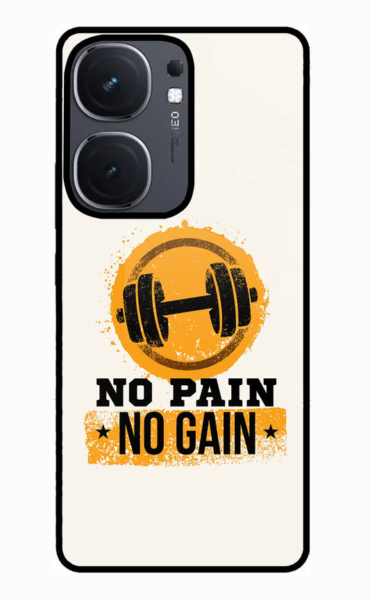 No Pain No Gain iQOO Neo 9 Back Cover Glass Case - Hello Swanky