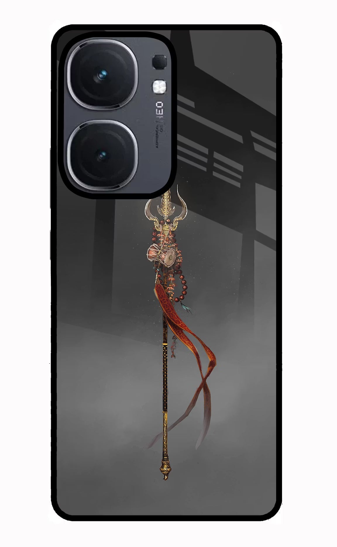 Shiv Trishul iQOO Neo 9 Back Cover Glass Case - Hello Swanky