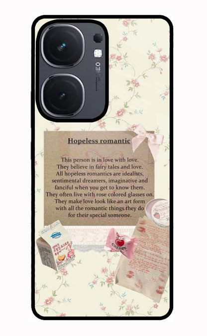 Hopeless Romantic iQOO Neo 9 Back Cover Glass Case - Hello Swanky