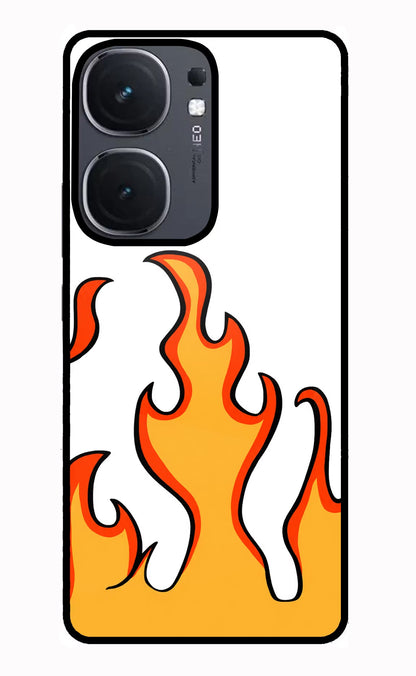 Fired Up - White iQOO Neo 9 Back Cover Glass Case - Hello Swanky